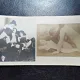 2 fotografii vechi, cca 1900, cu tema erotica, lipite pe carton