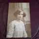 Fotografie tip carte postala , Femeie tanara , alb negru - 1912