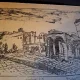 Gravura -  strazi din Bucuresti - epreuve lito/test lito, semnatura olografa Dragos Morarescu