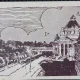 Carte postala, Arad, Palatul Cultural, desen perioada interbelica