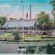 Carte postala, Buzias, salonul de cura si parte din parc, 1932