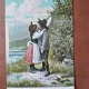 Carte postala, copii in costume traditionale, inceput de secol XX