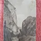 Carte postala, muntii Bucegi, traseu spre Bolboci, perioada interbelica