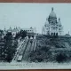 Carte postala, Paris, Funicularul si Basilica Sacre Coeur, 1925