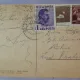 Carte postala, Sinaia, Castelul Peles cu terasa din fata, 1936