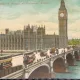 Carte postala, Westminster Bridge & Houses of Parliament, London, perioada interbelica