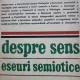 DESPRE SENS - ESEURI SEMIOTICE de A.J. GREIMAS