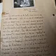 Doua fotografii aplicate fata/verso pe un carton cu explicatii legate de mostenirea culturala a sculptorului I. H. Sarghie.