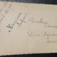 Fotografie tip carte postala, necirculata, adolescenta cu palarie si sabie, inceput de secol XX