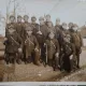 Fotografie, grup de infanteristi cu masti de gaze, primul razboi mondial