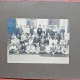 Fotografie pe carton, elevi cu dascalul lor, perioada interbelica