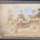 Fotografie pe carton, prieteni in autoturism, inceput de secol XX