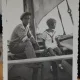 Fotografie, tata si fiul la plimbare pe mare, la Constanta, 1932