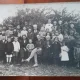 Fotografie tip carte postala, clasa de elevi, perioada interbelica
