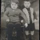 Fotografie tip Carte Postala, doi baietei, 1933