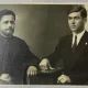 Fotografie tip carte postala, doi barbati, Chisinau 1933