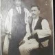 Fotografie tip carte postala, femeie si barbat in costume populare, 1929