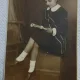 Fotografie tip Carte postala, Fetita citind, 1945