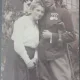 Fotografie tip Carte postala, Infanterist din armata maghiara impreuna cu o tanara, primul razboi mondial