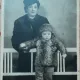 Fotografie tip carte postala, necirculata, mama cu baietelul, perioada interbelica