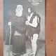 Fotografie tip carte postala, P Sturza si N. Demetriad in Regele Lear, inceput de secol XX