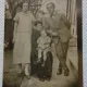 Fotografie tip Carte postala, Parinti, bunica si copil, perioada interbelica