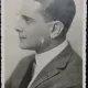 Fotografie tip Carte Postala, Profil de barbat, perioada interbelica