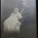 Fotografie tip Carte Postala, Tanara cu copil mic, perioada interbelica
