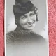 Fotografie tip carte postala, tanara cu palarie, 1937