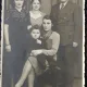 Fotografie tip Carte Postala, Trei femei, un barbat si un copil, 1944