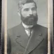 Fotografie tip CDV, barbat cu barba si mustata, inceput de secol XX