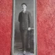 Fotografie tip CDV, barbat cu mustata, inceput de secol XX