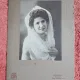 Fotografie tip CDV, femeie cu voal, inceput de secol XX