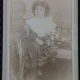 Fotografie tip CDV, Fetita cu parul cret, inceput de secol XX