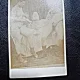 Fotografie veche, pe carton, cu tema erotica
