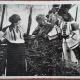 Fotografie tip carte postala, tineri in port popular romanesc, perioada interbelica