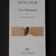 LES MATINAUX SUIVI DE LA PAROLE EN ARCHIPEL - RENE CHAR  (CARTE DE POEZIE, IN LIMBA FRANCEZA)