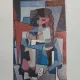Pablo Picasso - Femme en corset lisant un livre (Femeie in corset citind o carte), litografie originala
