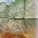 Polska Mapa Fizyczna Podziatka 1: 2 000 000 1 cm - 20 km.