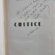 Pompiliu Constantinescu - Critice (cu dedicatie de la autor pentru Vladimir Dinescu)