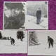Set de 4 Fotografii, Stella, mama lui Geo Litarczek, parintele radiologiei romanesti, la schi la Predeal, 1935