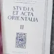 Studia et Acta Orientalia Nr. III; 1960