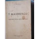 T. MAIORESCU SI POSTERITATEA LUI CRITICA - E. LOVINESCU